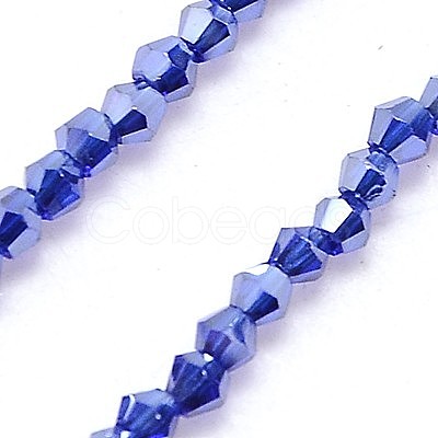 Electroplate Glass Beads Strands EGLA-J026-2mm-F30-1