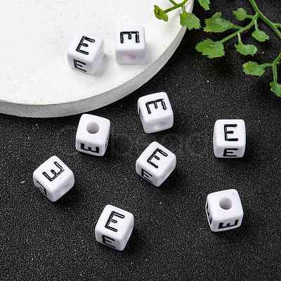 Letter Acrylic European Beads OPDL-R050-10mm-E-1