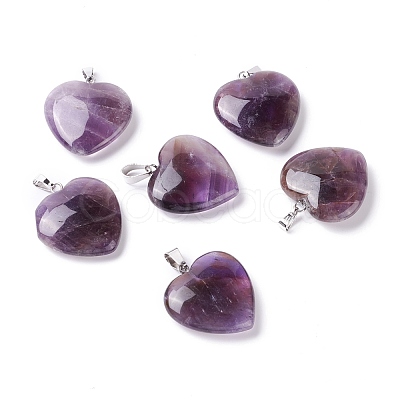 Natural Amethyst Pendants G-G956-B33-FF-1