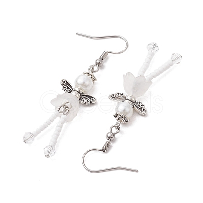 304 Stainless Steel Fairy Dangle Earrings EJEW-MZ00129-05-1