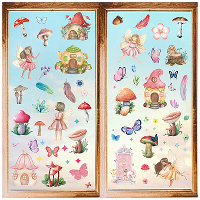 8 Sheets 8 Styles PVC Waterproof Wall Stickers DIY-WH0345-136-1