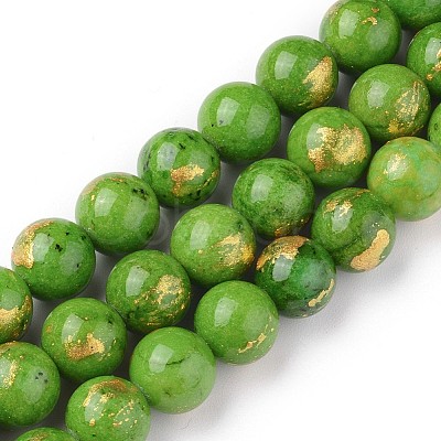 Natural Mashan Jade Beads Strands X-G-F670-A11-10mm-1