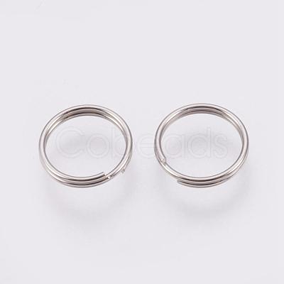 Tarnish Resistant 304 Stainless Steel Split Rings STAS-E010-8x0.6mm-2-1