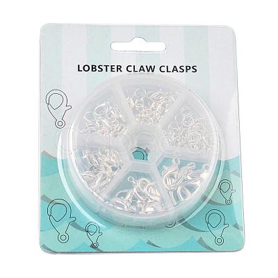 Alloy Lobster Claw Clasps and Jump Rings Set PALLOY-X0004-S-B-1