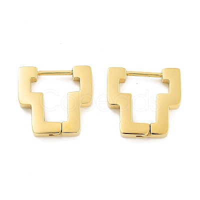 Ion Plating(IP) 304 Stainless Steel Huggie Hoop Earrings for Women EJEW-C096-17G-1