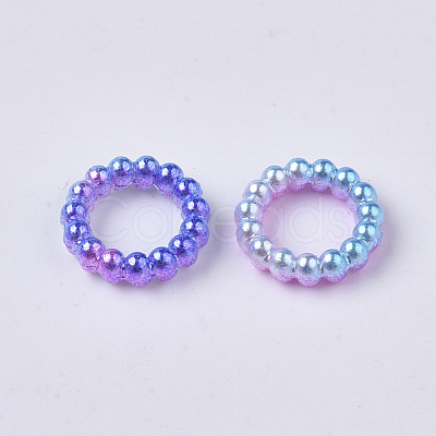 ABS Plastic Imitation Pearl Linking Rings OACR-N005-10mm-03-1