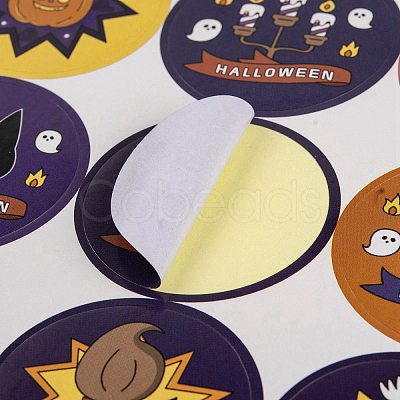 Halloween Theme Plastic Stickers STIC-C009-01D-1