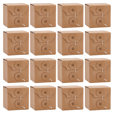 Square Kraft Paper Folding Boxes CON-WH0094-09-1