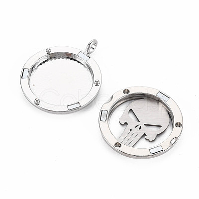 Alloy Diffuser Locket Pendants PALLOY-N171-43-1