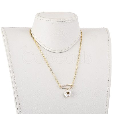 Natural Pearl Pendant Necklaces NJEW-JN03017-01-1