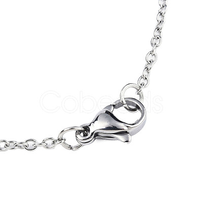 Non-Tarnish 201 Stainless Steel Pendant Necklaces NJEW-T009-JN130-40-1-1