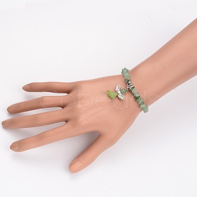 Natural Mixed Stone Kids Bracelets for Children's Day X-BJEW-JB02062-1