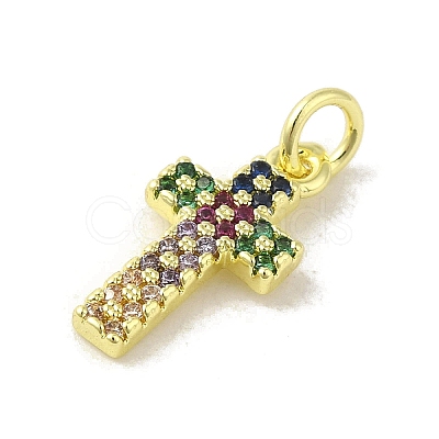 Brass Micro Pave Cubic Zirconia Pendants KK-M283-20B-02-1