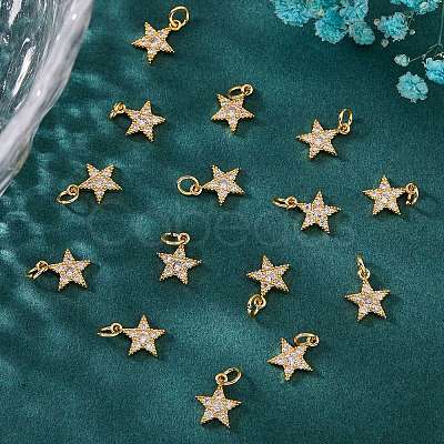 20Pcs Brass Micro Pave Cubic Zirconia Charms ZIRC-SZ0001-93-1