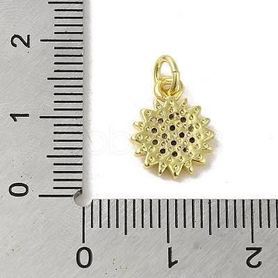 Real 18K Gold Plated Brass Pave Cubic Zirconia Pendants KK-M283-09B-01-1