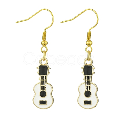 Golden Alloy Enamel Dangle Earrings EJEW-JE05653-03-1