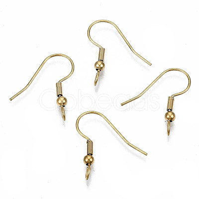 304 Stainless Steel Earring Hooks X-STAS-S111-003G-1