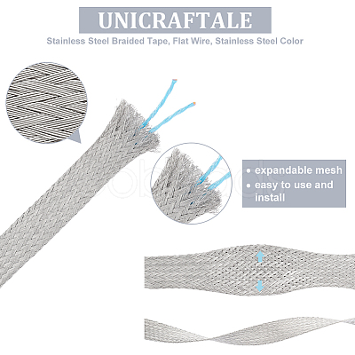 Unicraftale Stainless Steel Braided Tape OCOR-UN0001-01B-1