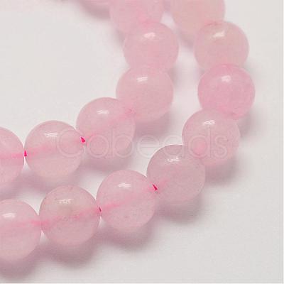 Natural Rose Quartz Beads Strands G-P281-02-8mm-1