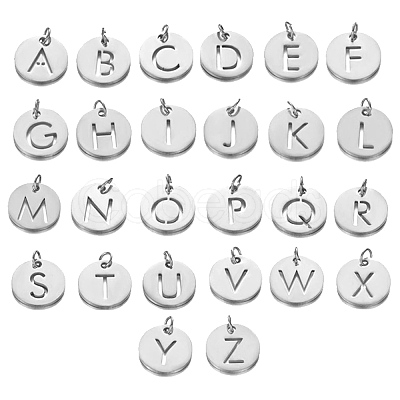 Non-Tarnish 26Pcs 304 Stainless Steel Charms STAS-CC0001-12-1