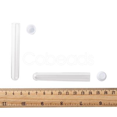 Clear Tube Plastic Bead Containers with Lid C065Y-1