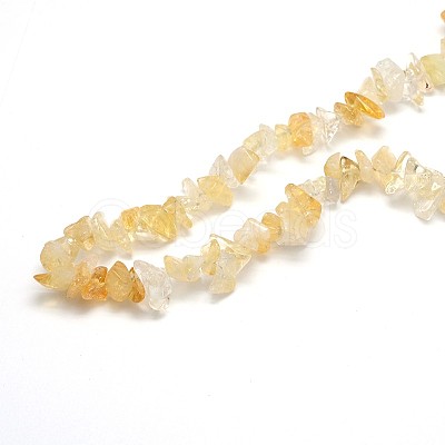 Natural Citrine Beads Strands X-G-O049-C-42-1