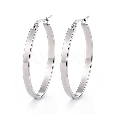 Non-Tarnish 304 Stainless Steel Hoop Earrings EJEW-L232-003A-P-1