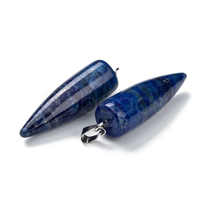 Natural Lapis Lazuli Pointed Pendants G-D040-01P-B10-1