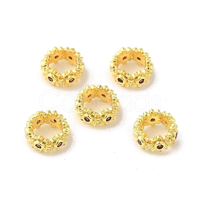 Rack Plating Brass Beads KK-B088-01B-02G-1