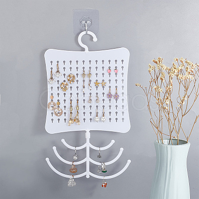 Plastic Wall Mounted Multi-purpose Jewelry Storage Hanging Rack EDIS-WH0029-91B-1