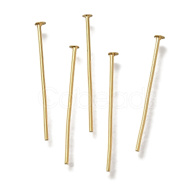 Brass Flat Head Pins KK-H502-01C-G-1