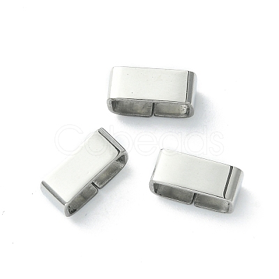 Non-Tarnish 201 Stainless Steel Slide Charms/Slider Beads STAS-C016-08A-P-1-1