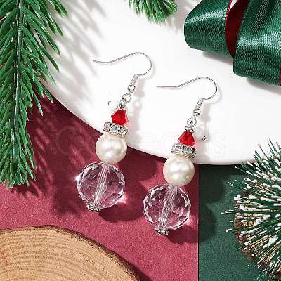 GLass Dangle Earrings EJEW-TA00438-1