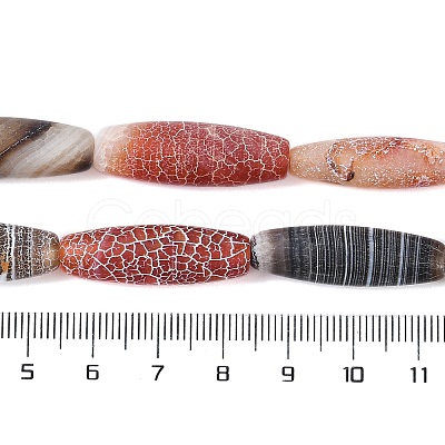 Natural Weathered Agate Dzi Beads Strands G-NH0010-03-1