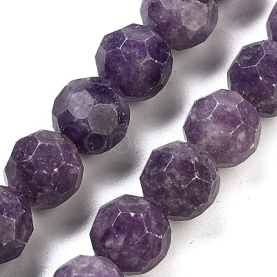 Natural Lepodolite Beads Strands G-C150-B03-02-1