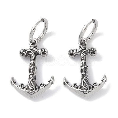 316 Surgical Stainless Steel Hoop Earrings EJEW-P274-17C-AS-1