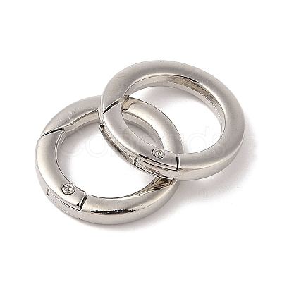 Nickel Plated Alloy Spring Gate Rings FIND-Q104-01C-P-1