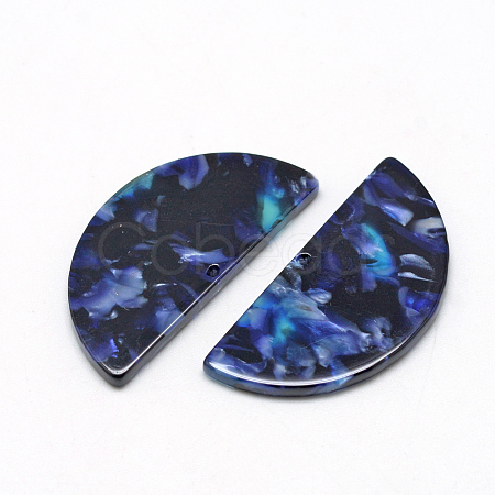 Cellulose Acetate(Resin) Semi Circle Pendants X-KY-S111B-A344-1