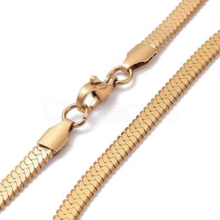 Vacuum Plating 304 Stainless Steel Snake Chains Necklaces X-NJEW-O058-32G-1