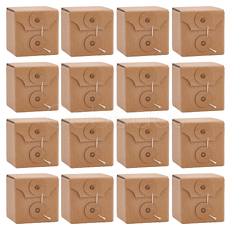 Square Kraft Paper Folding Boxes CON-WH0094-09-1