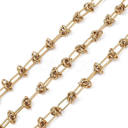 Ion Plating(IP) 304 Stainless Steel Knot Link Chains CHS-C007-01G-1