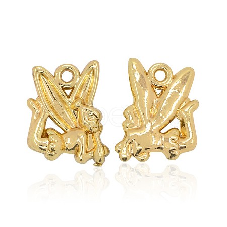 Nickel Free & Lead Free Golden Plated Alloy Fairy Charms PALLOY-J169-48G-NR-1