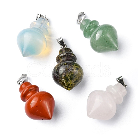 Natural & Synthetic Mixed Gemstone Pendants G-G998-C-1