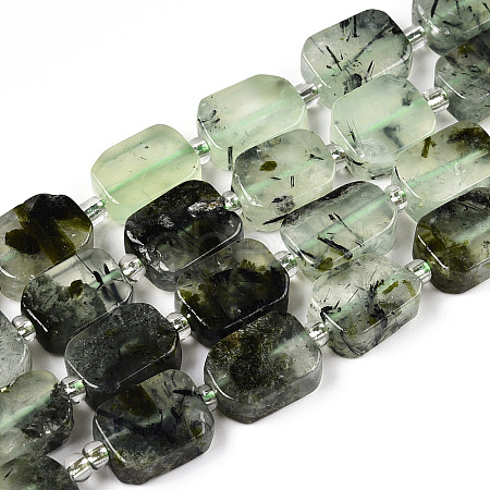 Natural Prehnite Beads Strands G-T138-23-1