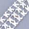 Natural Freshwater Shell Beads, Top Drilled Beads, White, Letter.K, 10x8x3mm, Hole: 0.8mm