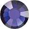 Preciosa&reg Crystal Hotfix Flatback Stones, Czech Crystal, Round(438 11 612 Chaton Rose VIVA 12 &reg), 30280 Dark Indigo, SS10(2.7~2.9mm)