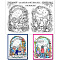 Custom Summer Theme PVC Plastic Clear Stamps, for DIY Scrapbooking, Photo Album Decorative, Cards Making, Human, 160x110mm