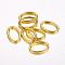 CCB Plastic Linking Rings, Oval, Golden, 26x18x3mm, Hole: 11.5x20mm