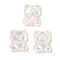 Natural White Shell Cabochons, Bear, 12x10x3mm