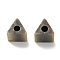 Tibetan Style Brass Beads, Cadmium Free & Lead Free, Triangle, Antique Bronze, 5.5x6.5x6.5mm, Hole: 2mm